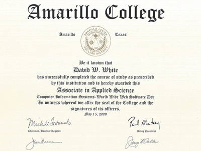 Associate of Applied Science.