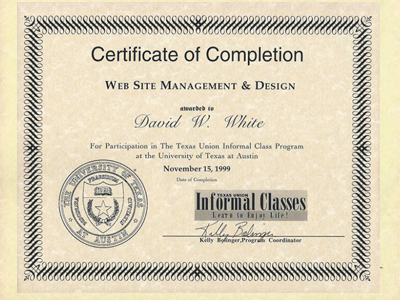 Certificate Website Management.
