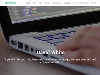 David White - E D U Web Guy.